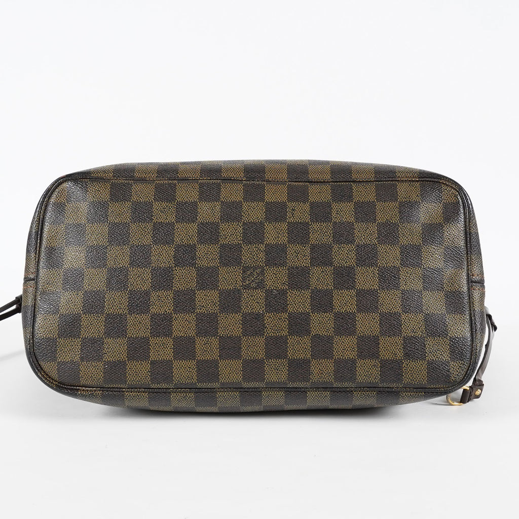 Louis Vuitton Neverfull MM N51105 Damier Ebene Brown Tote Bag Used 07E133960027