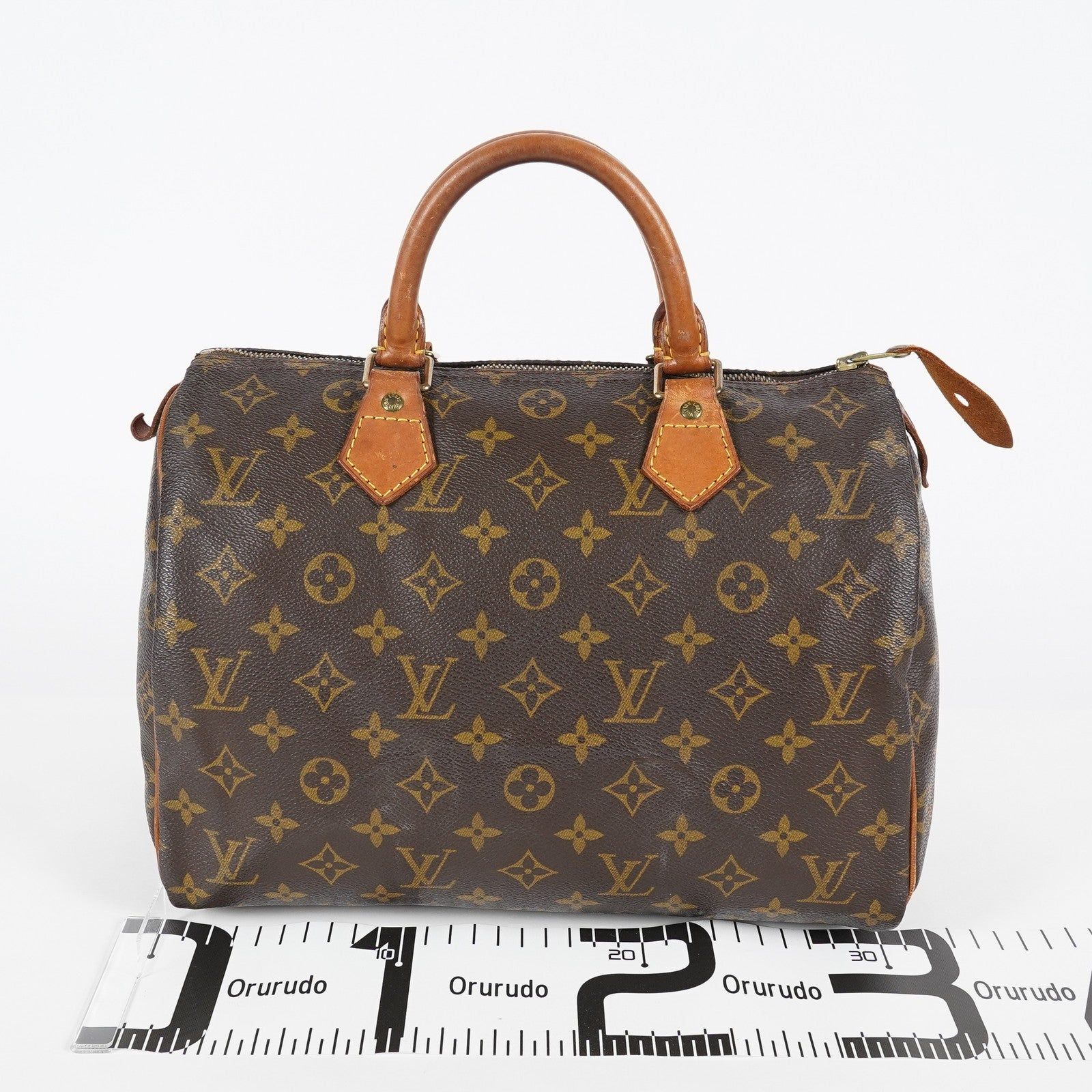 Louis Vuitton Speedy 30 Monogram Canvas Hand Bag Brown Used M41526 07A145319608
