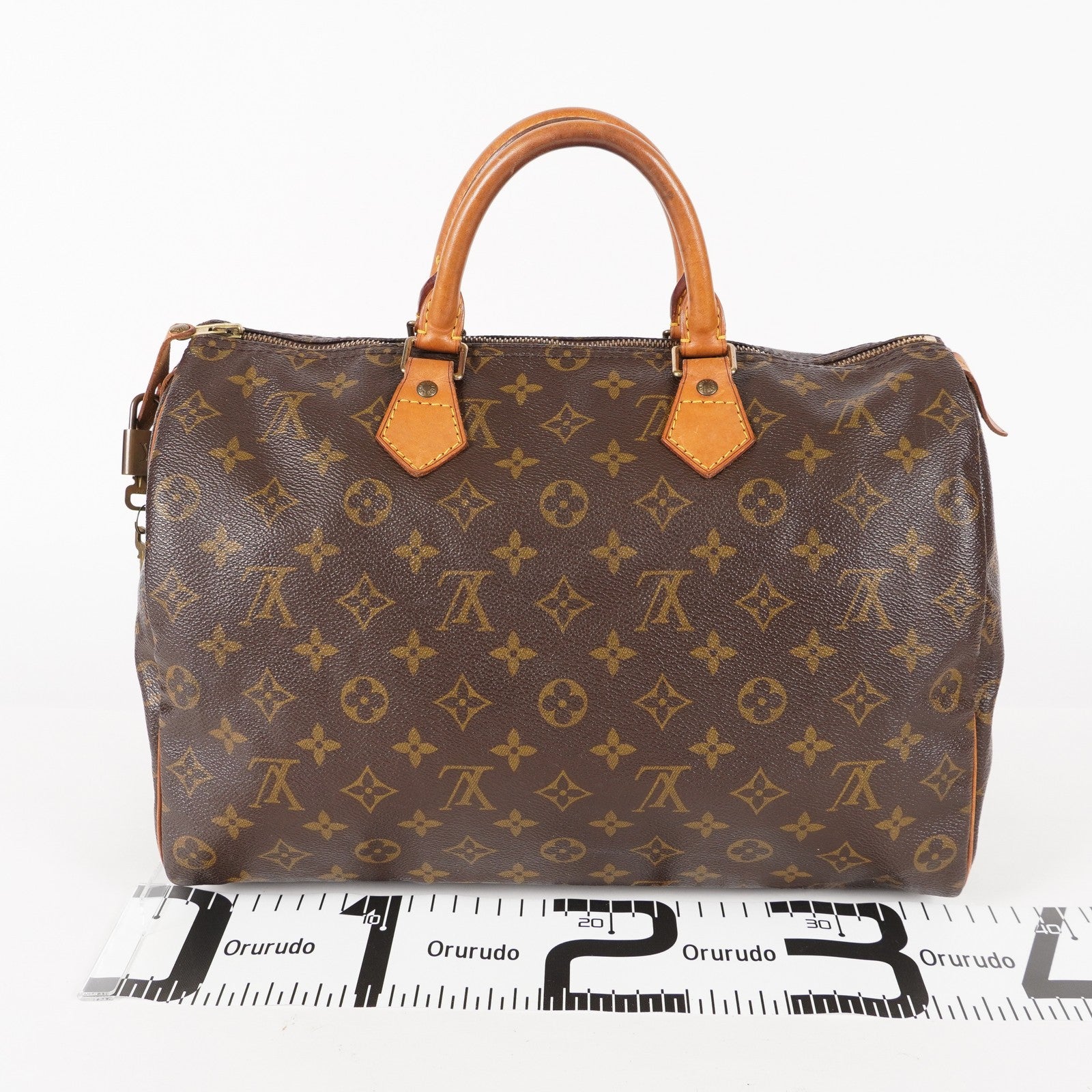 Authentic Louis Vuitton Monogram Speedy 35 M41524 vintage Handbag 05E216160013