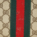 Gucci Vintage GG Supreme Sherry Line Mini Boston Bag Beige Leather 07E052640017