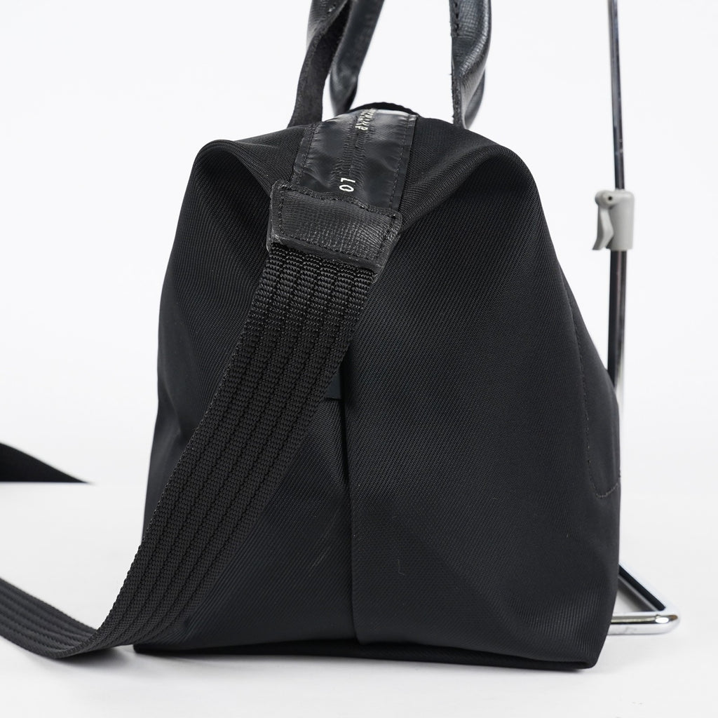 Longchamp Le Pliage 2Way Top Handle Bag 28cm Black Nylon Used 08E141320007