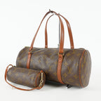 Louis Vuitton Papillon 30 M51385 Monogram Canvas Brown Barrel Bag 09E094180011
