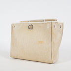 Hermes Herbag Ado PM Backpack Beige Canvas Leather 2way Bag Used 07E404730012