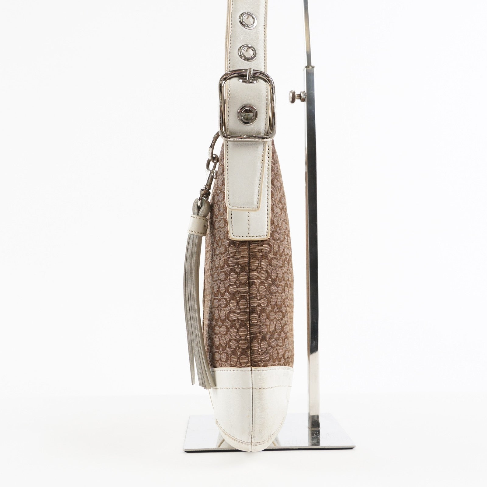 Coach Purse Logo Signature Handbags WhiteLEATHER DUFFLE HOBO  XY172