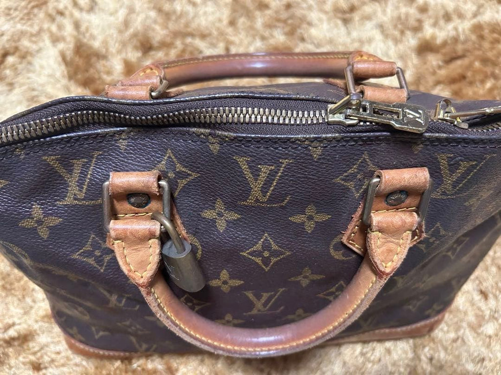 Louis Vuitton Alma PM M51130 Monogram Canvas Brown Handbag Purse 08M082650024
