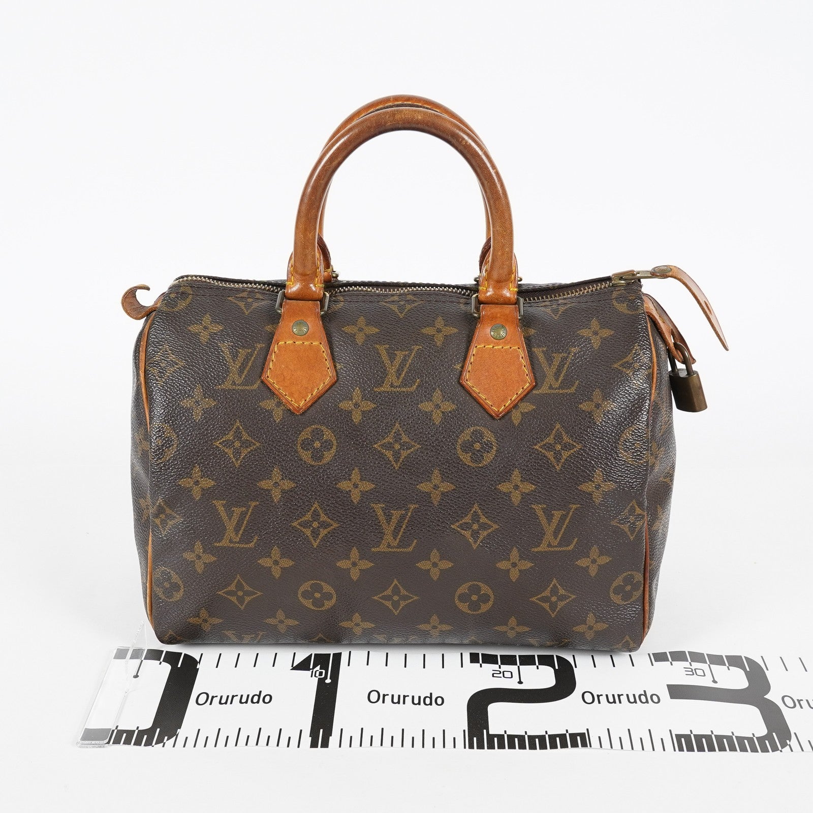 Louis Vuitton Speedy 25 M41528 Monogram Brown Boston Hand Bag Used 07E216490015