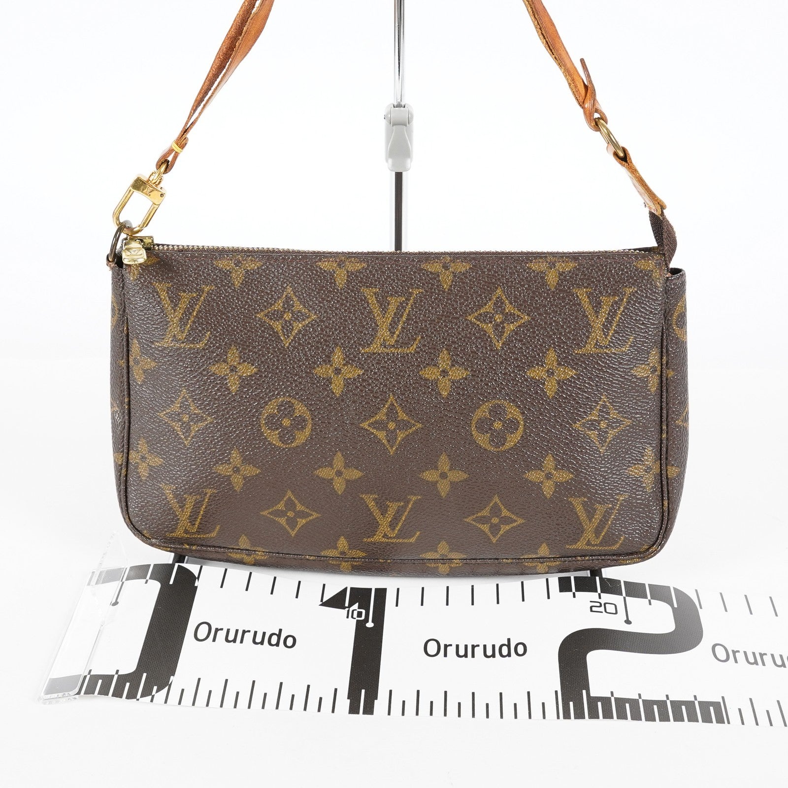 Louis Vuitton Monogram Pochette Accessoires Brown Bag M51980 Used 07E243410005
