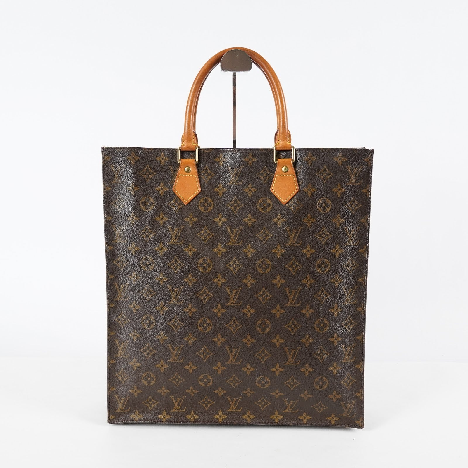 Louis Vuitton Sac Plat Monogram Canvas Hand Tote Bag Brown M51140 08E412310010