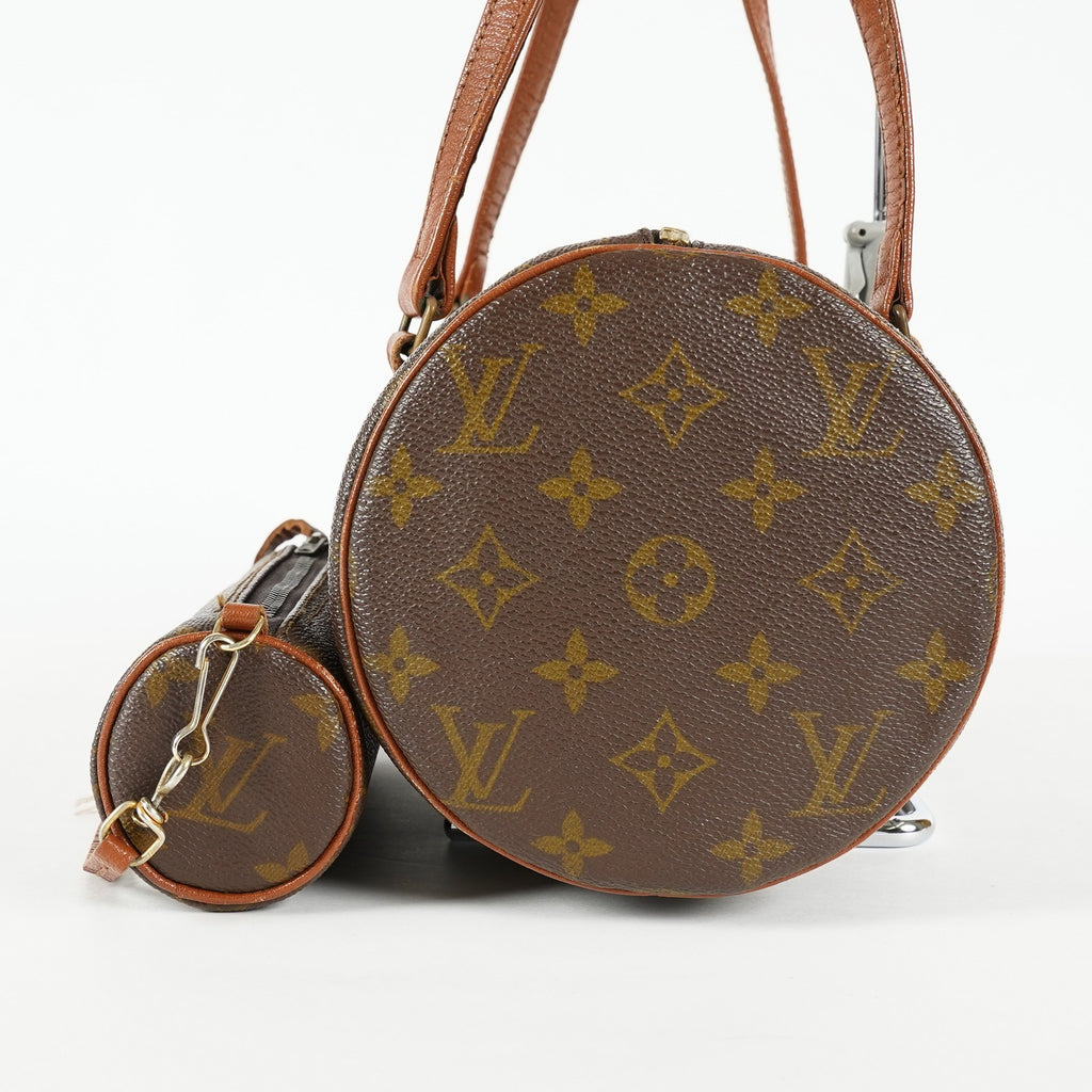Louis Vuitton Papillon 30 M51385 Monogram Canvas Brown Barrel Bag 09E094180011