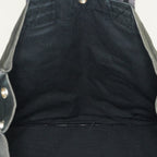 Hermes Fourre-Tout MM Black Canvas Used Tote Shoulder Bag 09M37793108