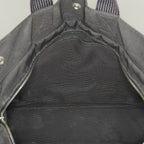 Auth Hermes Herline Tote MM Gray Canvas Silver HW Vintage Purse Used 07E22605005
