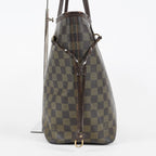 Louis Vuitton Neverfull MM N51105 Damier Ebene Brown Tote Bag Used 07E133960027