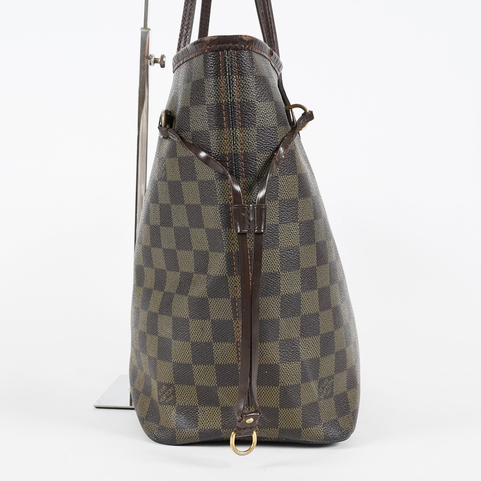 Louis Vuitton Neverfull MM N51105 Damier Ebene Brown Tote Bag Used 07E133960027