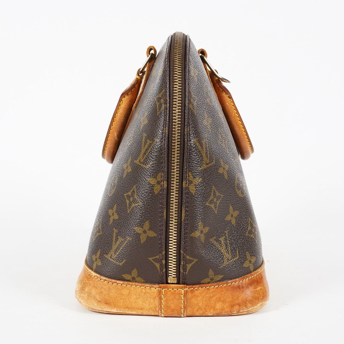 Louis Vuitton Alma PM Handbag M51130 Monogram Canvas Brown Used Vtg 08A263031615