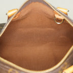 Louis Vuitton Monogram Speedy 25 Handbag M41528 Brown Vintage Used 07E037150029