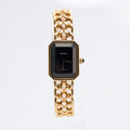 CHANEL Première Quartz Ladies Watch Gold × Black Chain Black 04E019020007