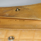 CHANEL Chocolate Bar Lambskin Camel Wallet XY199