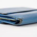 Louis Vuitton Blue Epi Leather Elise Compact Wallet  XY215