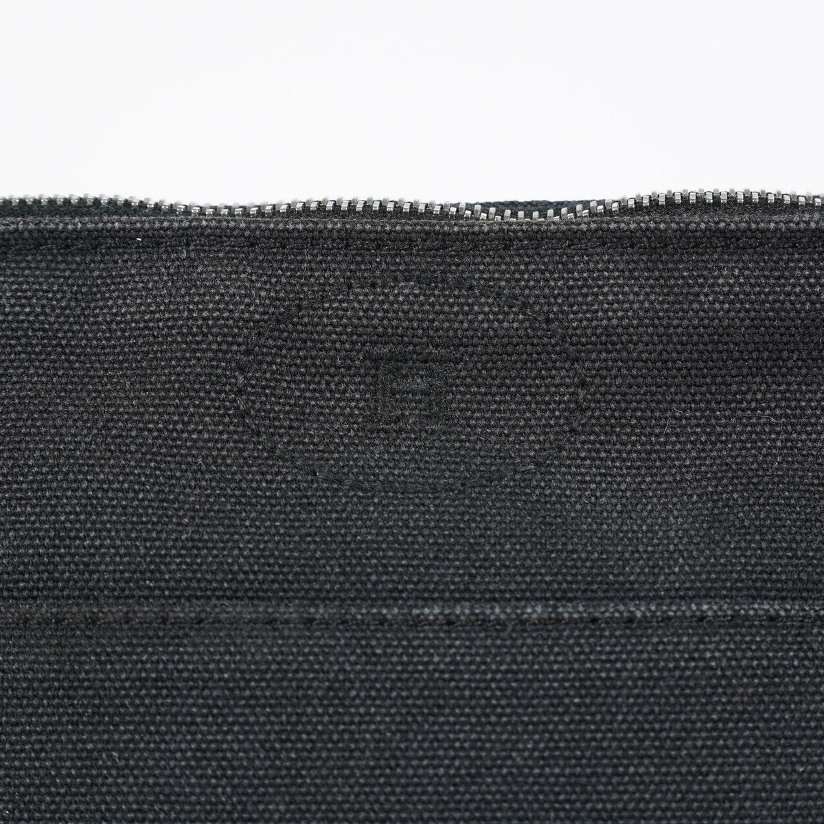 HERMES Bolide Pouch Black Canvas Cosmetic Case Clutch Bag 08A13825028