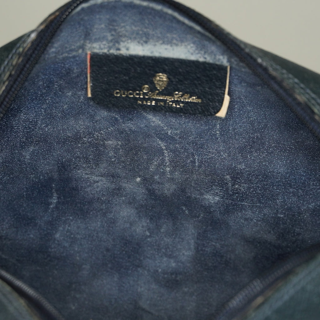 GUCCI Sherry Line GG Supreme Shoulder Bag Navy Crossbody Vintage 08E242640010