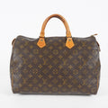 Louis Vuitton Speedy 35 Monogram Brown Boston Hand Bag M41524 Used 08E104070012