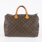Louis Vuitton Speedy 35 Monogram Brown Boston Hand Bag M41524 Used 08E104070012