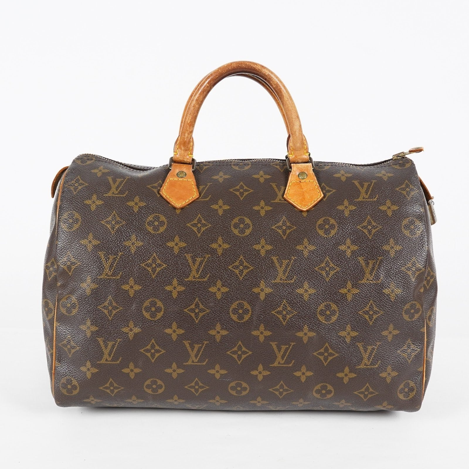 Louis Vuitton Speedy 35 Monogram Brown Boston Hand Bag M41524 Used 08E104070012