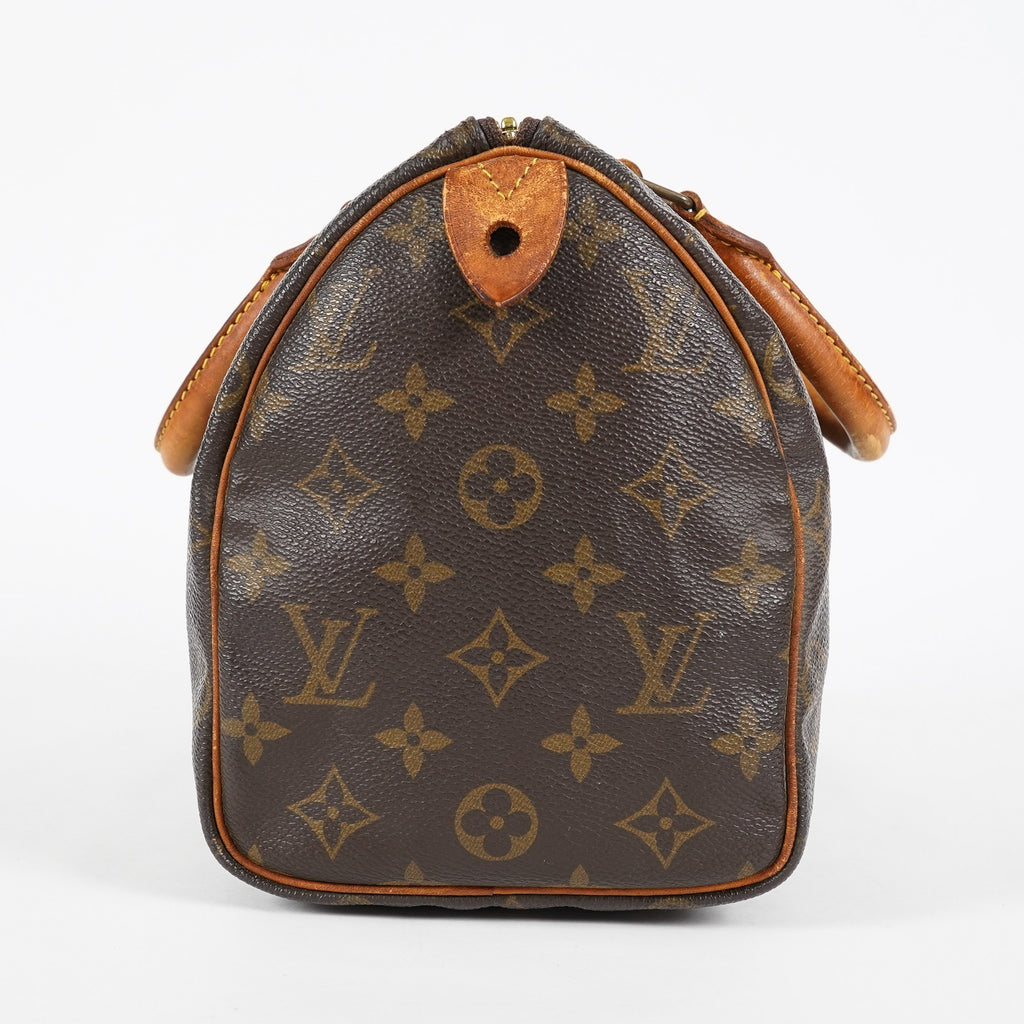 Louis Vuitton Monogram Speedy 25 Brown Coated Canvas M41528 Vintage 07E425830012