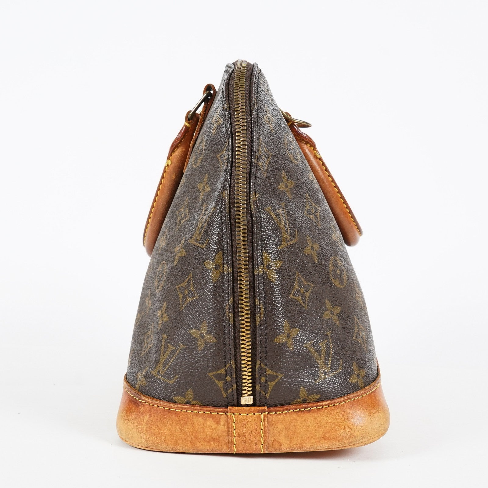 Louis Vuitton Alma PM Hand Bag Monogram Canvas Brown M51130 Used 08E032750006
