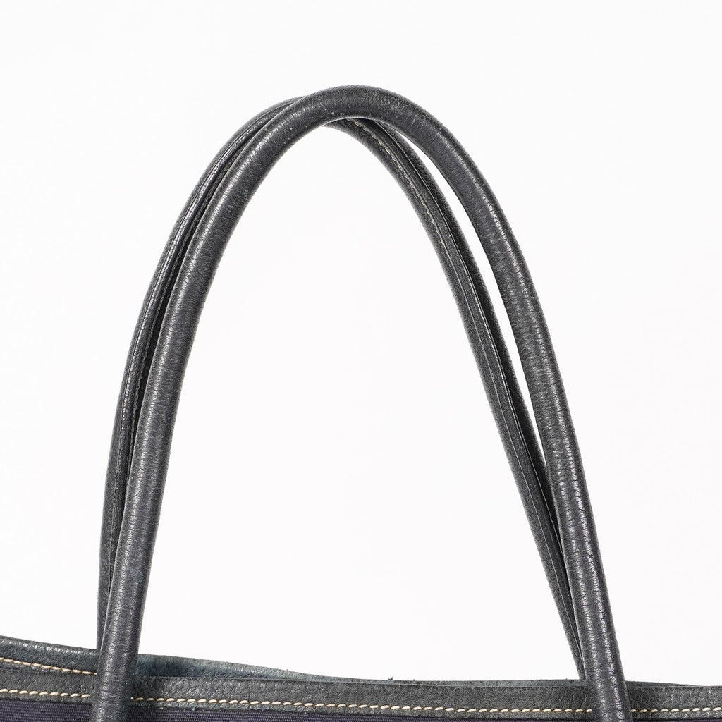 Authentic Hermes Garden Party MM Canvas Leather Tote Bag  02E056820003