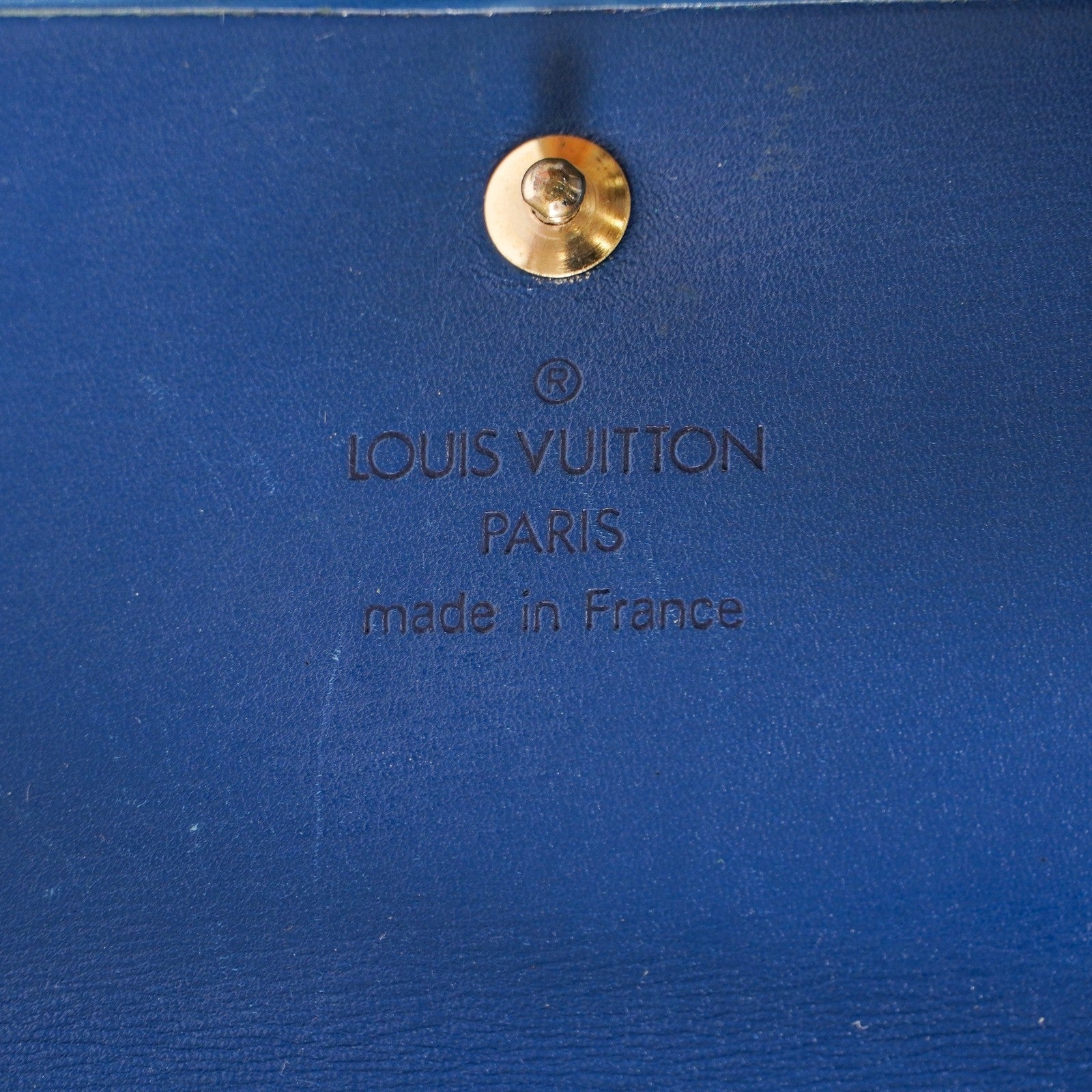 Louis Vuitton Blue Epi Leather Elise Compact Wallet  XY215