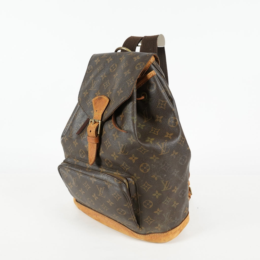 Louis Vuitton Montsouris GM M51135 Monogram Canvas Brown Backpack 09E134510011
