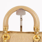 Christian Dior Vintage Lady Bag Cannage Quilt Nylon Medium beige 02A083946805