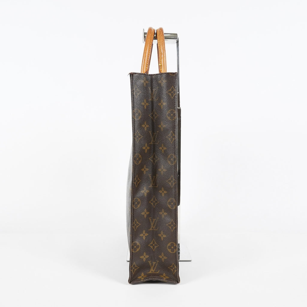 Louis Vuitton Sac Plat M51140 Monogram Brown Tote Bag Used Vintage 07E052310019