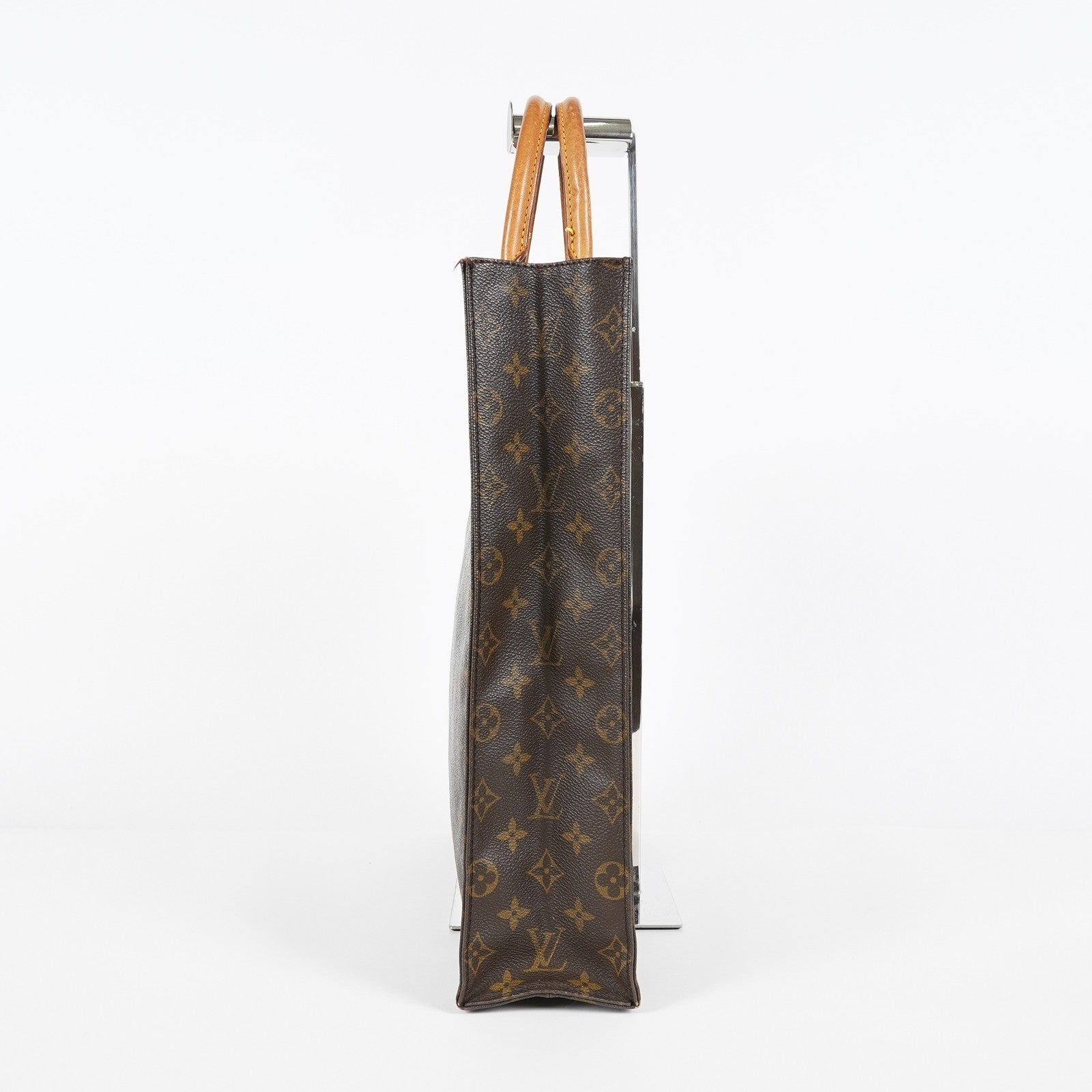Louis Vuitton Sac Plat M51140 Monogram Brown Tote Bag Used Vintage 07E052310019