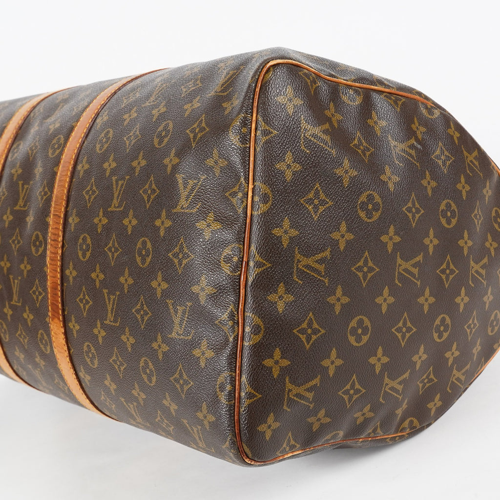 Louis Vuitton Keepall 55 Monogram Canvas Brown Duffle Bag M41424 08E073630002