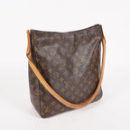 Louis Vuitton Looping GM M51145 Monogram Canvas Shoulder Bag Brown 07E023410004
