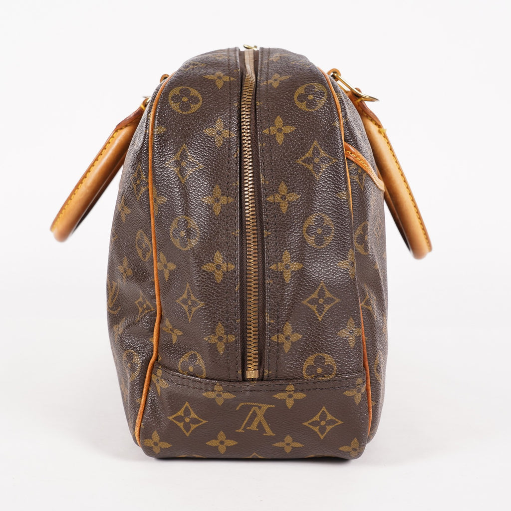 Louis Vuitton Monogram Deauville M47270 Hand Bag Brown Used 07E262750001