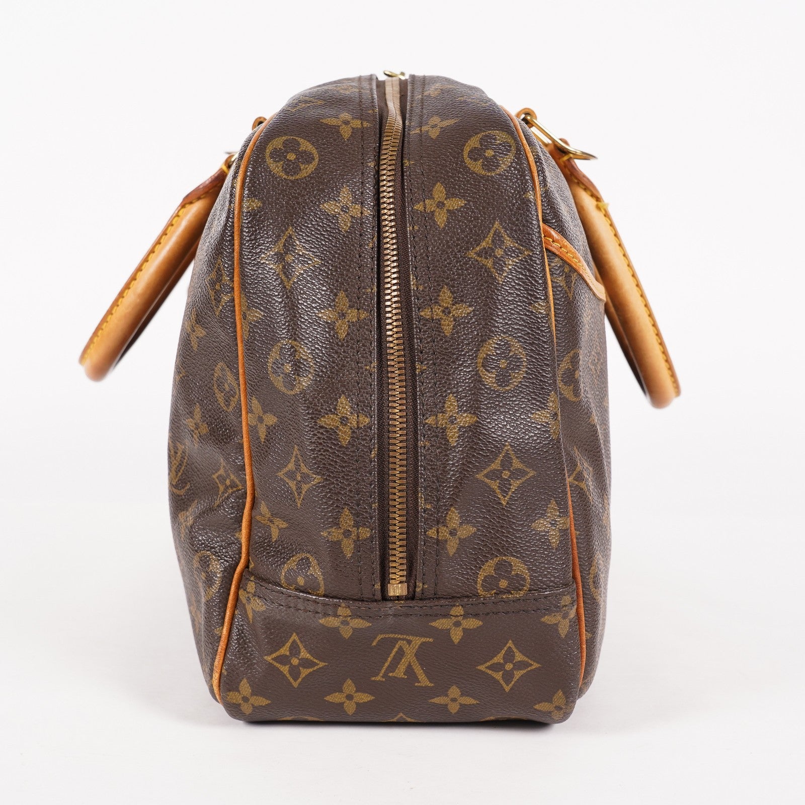Louis Vuitton Monogram Deauville M47270 Hand Bag Brown Used 07E262750001