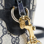 GUCCI Vintage Sherry Line GG Canvas Mini Boston Bag Navy Web 08E393190010