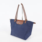 Longchamp Le Pliage Long Handle Tote Bag 33cm Navy Nylon Women Used 08E12825007