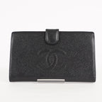 Chanel Black Calfskin Long Wallet Purse 02A052516805