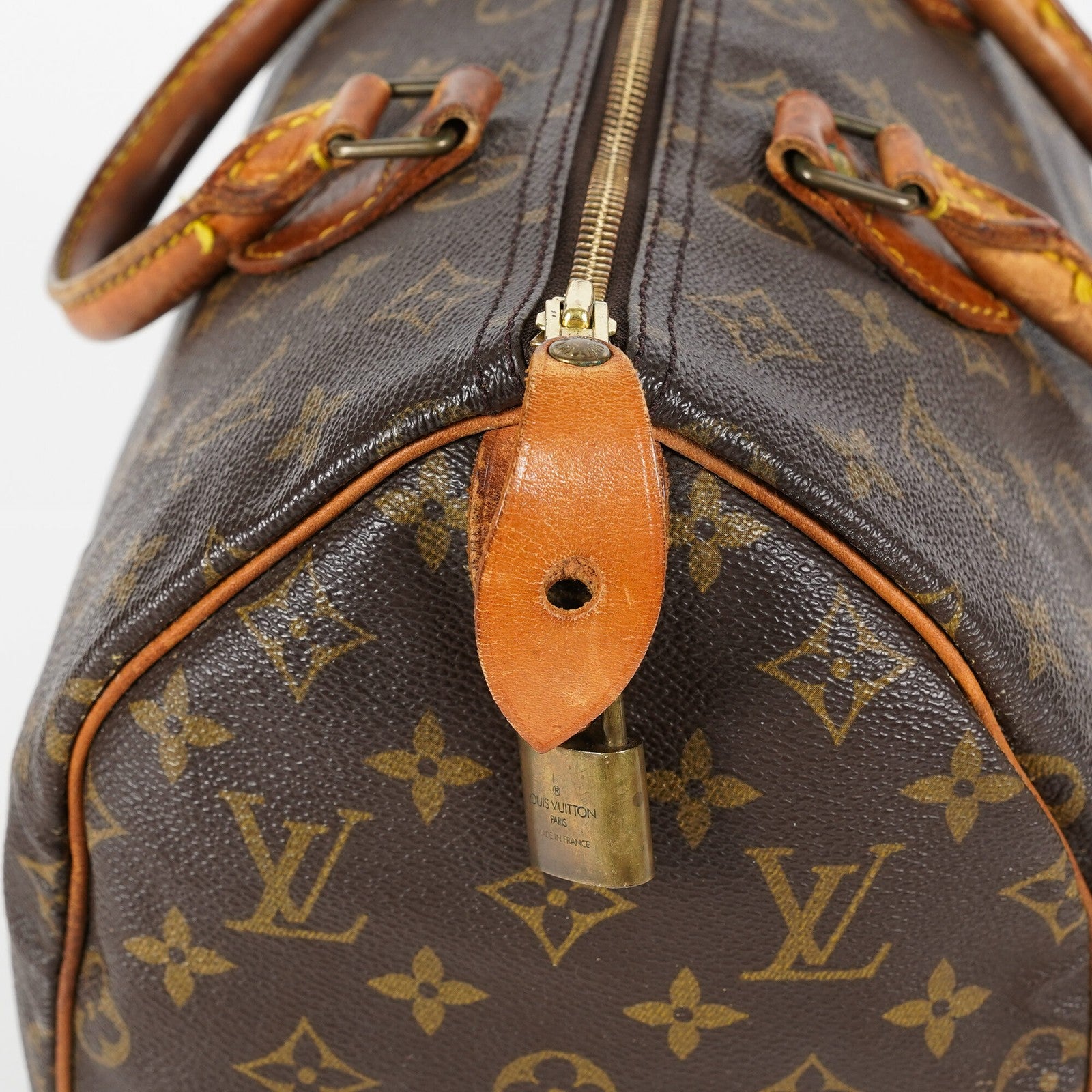 Louis Vuitton Monogram Speedy 30 Boston Handbag Brown Canvas M41526 07E124070030