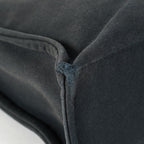 Hermes Fourre-Tout MM Black Canvas Used Tote Shoulder Bag 09M37793108