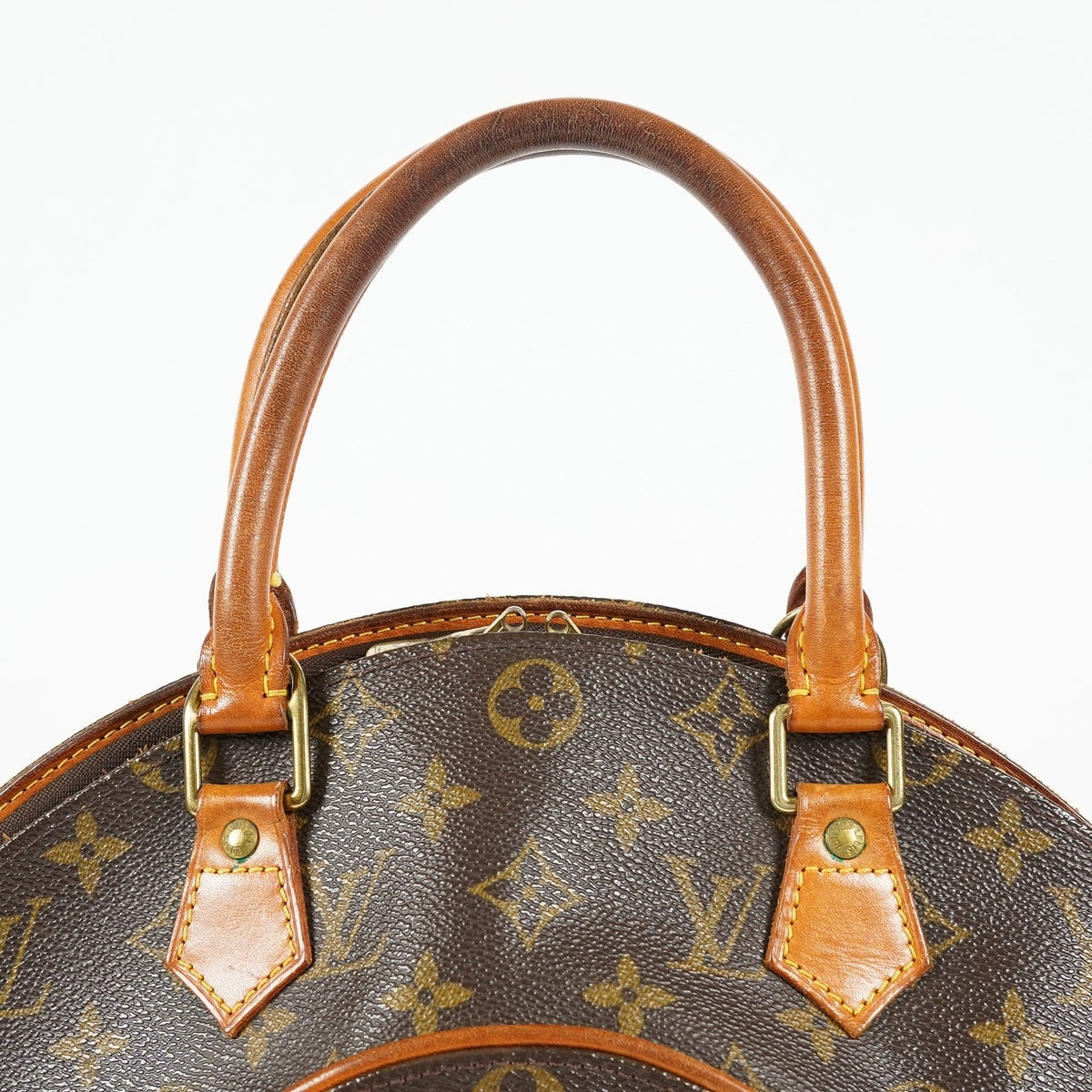 Louis Vuitton Ellipse MM M51126 Monogram Canvas Brown Used Handbag 09A053775209