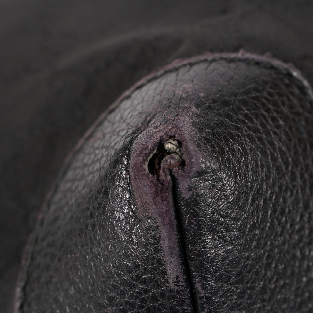 Gucci Black Nylon & Leather Tote Bag Purse With Zipper GG Monogram XY157
