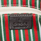 Gucci Bree Boston Bag Medium Beige GG Canvas Leather Used Handbag 09E162310006