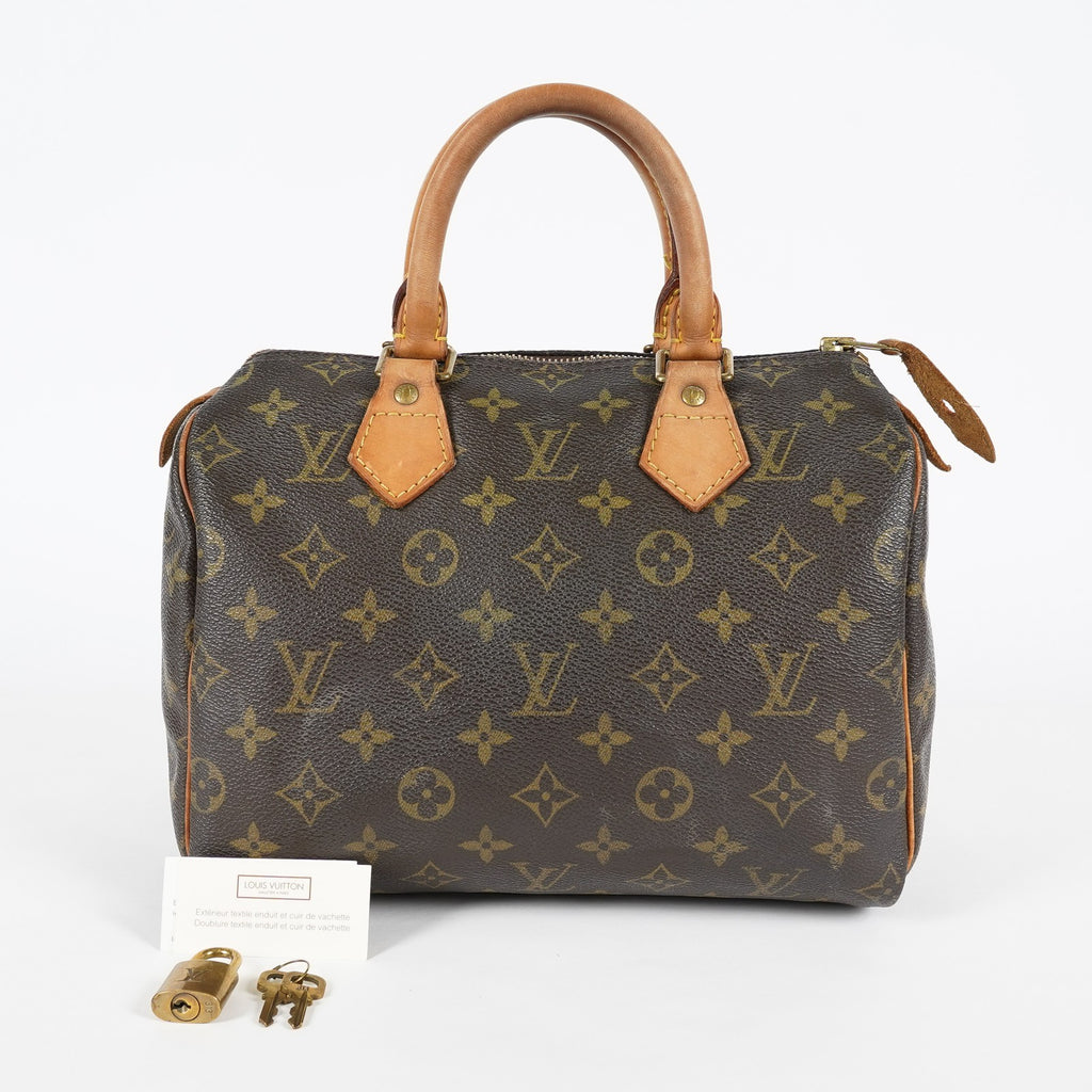 Louis Vuitton Speedy 25 Monogram Canvas Brown Handbag M41528 Used 07A047493208