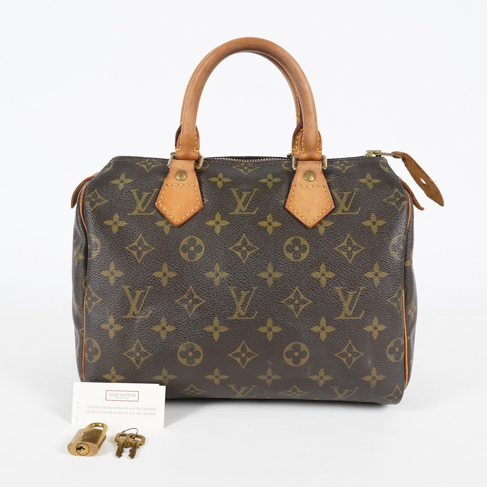Louis Vuitton Speedy 25 Monogram Canvas Brown Handbag M41528 Used 07A047493208