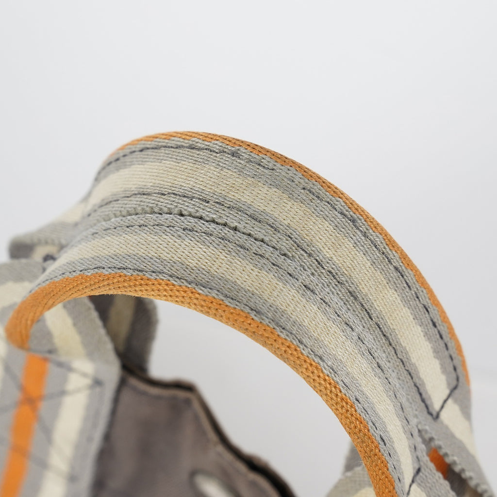 Hermes Fourre-Tout PM Tote Bag Canvas Gray Used Vintage Handbag 07E13825007